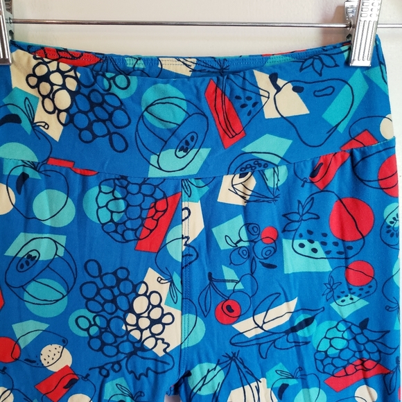 NWT lularoe fancy fruit color contrast leggings - Picture 9 of 13